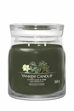 Clearance Yankee Candle Signature Silver Sage & Pine Medium Jar