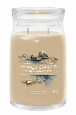 Outlet Yankee Candle Signature Amber & Sandalwood Large Jar