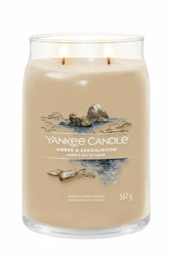 Outlet Yankee Candle Signature Amber & Sandalwood Large Jar